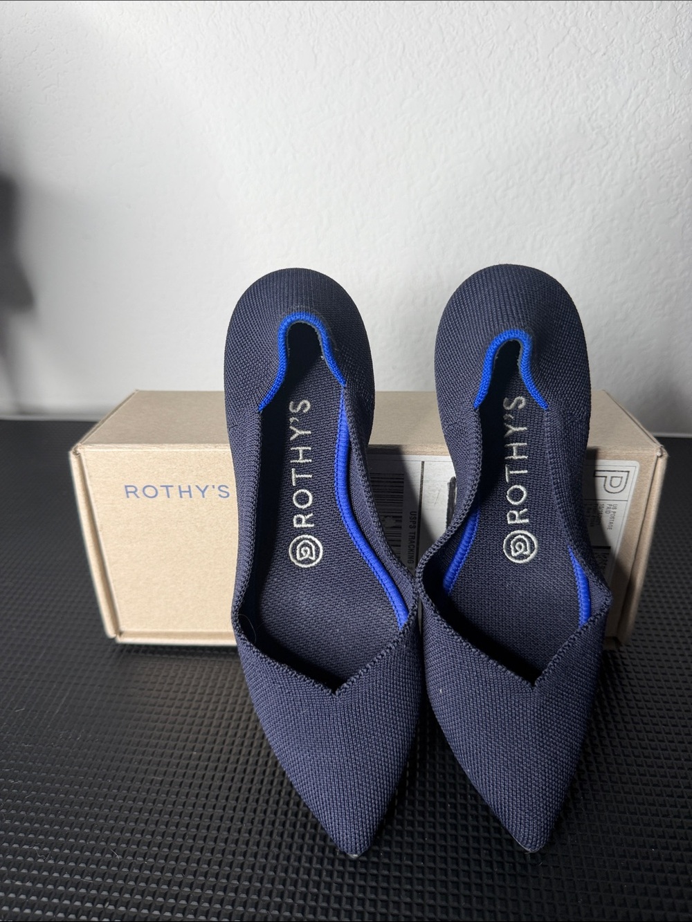 Rothy's Pointed Toe Flats in Blue size 7